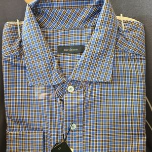 Mens large turtleson button-down long sleeve shirt